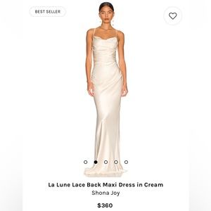 Shona Joy - Backless ruched maxi dress cream